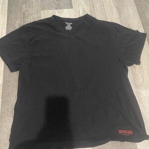 True Religion Black Tee with Red Accents